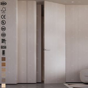 Yohome Hiện Đại Vô Hình Thiết Kế Cửa Chất Lượng Cao Khung Nhôm Gỗ Sồi Trắng Composite Rắn Gỗ Ẩn Cửa Ra Vào Cho Phòng Ngủ - Product Image 1