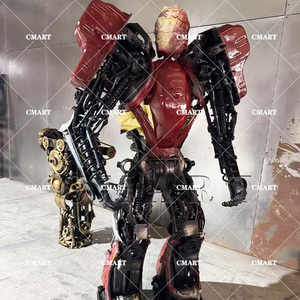 Grande statue de robot en métal Iron Man, robot personnalisé en fer, décoration extérieure pour centre commercial, œuvre d'art géante en fer de récupération pour parc - Product Image 1