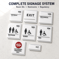 Panneau en acrylique personnalisé avec inscription tactile en braille pour bureaux et salles de bâtiments commerciaux