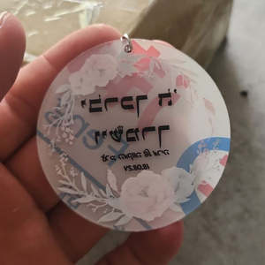 Llavero de acrílico transparente Mery para <span class=keywords><strong>Bar</strong></span>/Bat Mitzvah, pequeño regalo, impreso con UV, impermeable, ligero, tarjeta de oración hebreo para el camino de la vida - Product Image 5