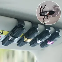 Porte-lunettes de voiture, étui à lunettes pour pare-soleil de voiture, clip pour lunettes de soleil, porte-cartes, porte-billets, étui à stylos, boîte à clips, accessoires intérieurs CIP