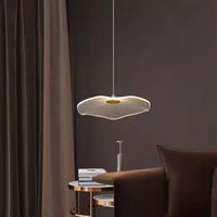 Suspension LED Lotus Moderne Minimaliste à Hauteur Réglable, Certifiée ETL, Dorée, pour Décoration Intérieure, Hôtels, Espaces Publics, Cafés