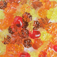Hot Selling Kunststoff Acryl Kürbis Eichel Ahornblatt Kinderspiel zeug Ernte Festival Thanksgiving-Spiel Kristall perlen