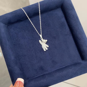Dainty Teddy <strong>Bear</strong> <strong>Necklace</strong> for Women 925 Silver 14K Gold Plated CZ Cuddy Crystal <strong>Gummy</strong> <strong>Bear</strong> Pendant Jewelry Women Accessories - Product Image 4