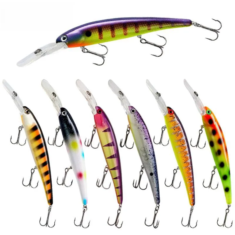 Factory Direct 12cm 20g Sinking Minnow Hard Lure 3D Eyes Artificial Fishing Lures Fresh Water and Sea Water