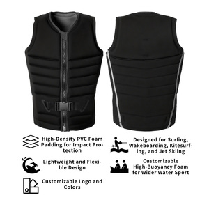 وصل حديثًا ، سترة حياة ، سترة صدرية تأثير التزلج على الماء ، سترة نجاة من النيوبرين ، سترات نجاة خفيفة الوزن لركوب الأمواج - Product Image 2