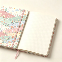Carnet à couverture rigide florale personnalisé A5, agenda paysage naturel, journal de planification, journal intime pour filles, cadeau