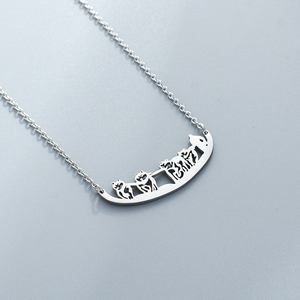 Hot Bán Cổ Điển Thép Không Gỉ <span class=keywords><strong>Alaskan</strong></span> Malamute Mặt Dây Chuyền Vòng Cổ Rhodium Liên Kết Chuỗi Cho Mẹ Của Món Quà Kỷ Niệm Đám Cưới Lux - Product Image 3