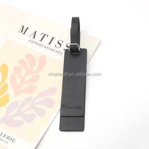 Durable Black Premium <b>Label</b> <b>Suitcase</b> <b>Label</b> Custom Embossed Debossed Logo Travel Luggage Tag - Product Image 1