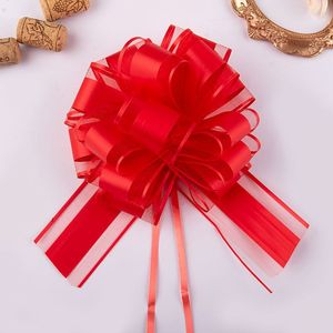 Pita Bunga Organza Plastik Besar 15cm Elegan Ramah Lingkungan, Pita Tarik Warna Polos, Bola Hadiah Natal, Pita Hadiah Bunga Plastik - Product Image 6
