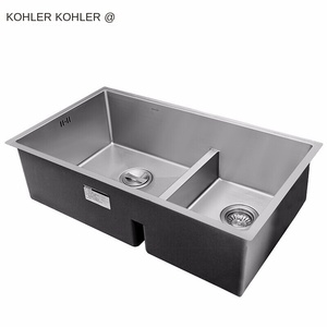 304 Stainless Steel Double Handmade Thickened Kitchen <b>Vegetable</b> Basin Without 30 Size - Product Image 5