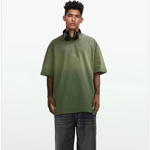 T-shirt pour homme de haute qualité, poids lourd, surdimensionné, grande taille, imprimé personnalisé, broderie, lavage à l'acide, 100% coton tricoté, style formel - Product Image 1