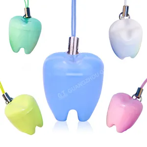 マルチカラープラスチック歯科収納ベビー歯ボックス/ミルク歯ボックス