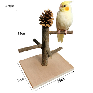 El Último Juguete de Madera Natural Hecho a Mano para Loros, Soporte para Loros de Escritorio - Product Image 3