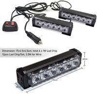 OPPLIGHT Rot blau LED LED-Not warn scheinwerfer für PKW LKW Geländewagen 14 Blink modus Fahrzeug Not blitz Glühbirne