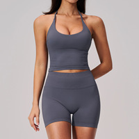 Shorts et hauts de yoga de haute qualité, ensembles d'entraînement sans couture, tenue de yoga pour femmes, ensembles de yoga, gym, fitness, ensemble de shorts 2 pièces pour femmes