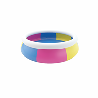Piscine gonflable ronde Pursuefree trois couleurs, plusieurs tailles, avec filet, piscine papillon gonflable, piscine familiale, piscine multi-personnes