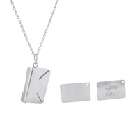 Nuevo Collar Magnético de Acero de Titanio UIONEN - Medallón Personalizable con Grabado DIY para Carta de Amor, Estilo Clásico, Fundición China