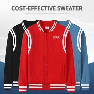 Autumn Sport Fleece Sweatshirts for Men Newest Popular Styles Youth Baseball <b>Jackets</b> Coats Long Varsity <b>Jacket</b> Reversible Fabric - Product Image 2