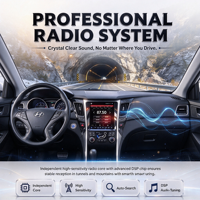 Untuk Hyundai Sonata8 Layar Vertikal Tesla 9.7" Radio Mobil, Head Unit Multimedia Nirkabel Android Auto & CarPlay GPS BT WiFi DSP