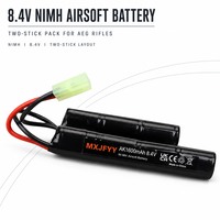 Batterie NiMH rechargeable haute décharge 2/3A 1600mAh 9.6V 8.4V pour Airsoft, pack de batteries AA AAA Ni-Mh pour fusil électrique AEG