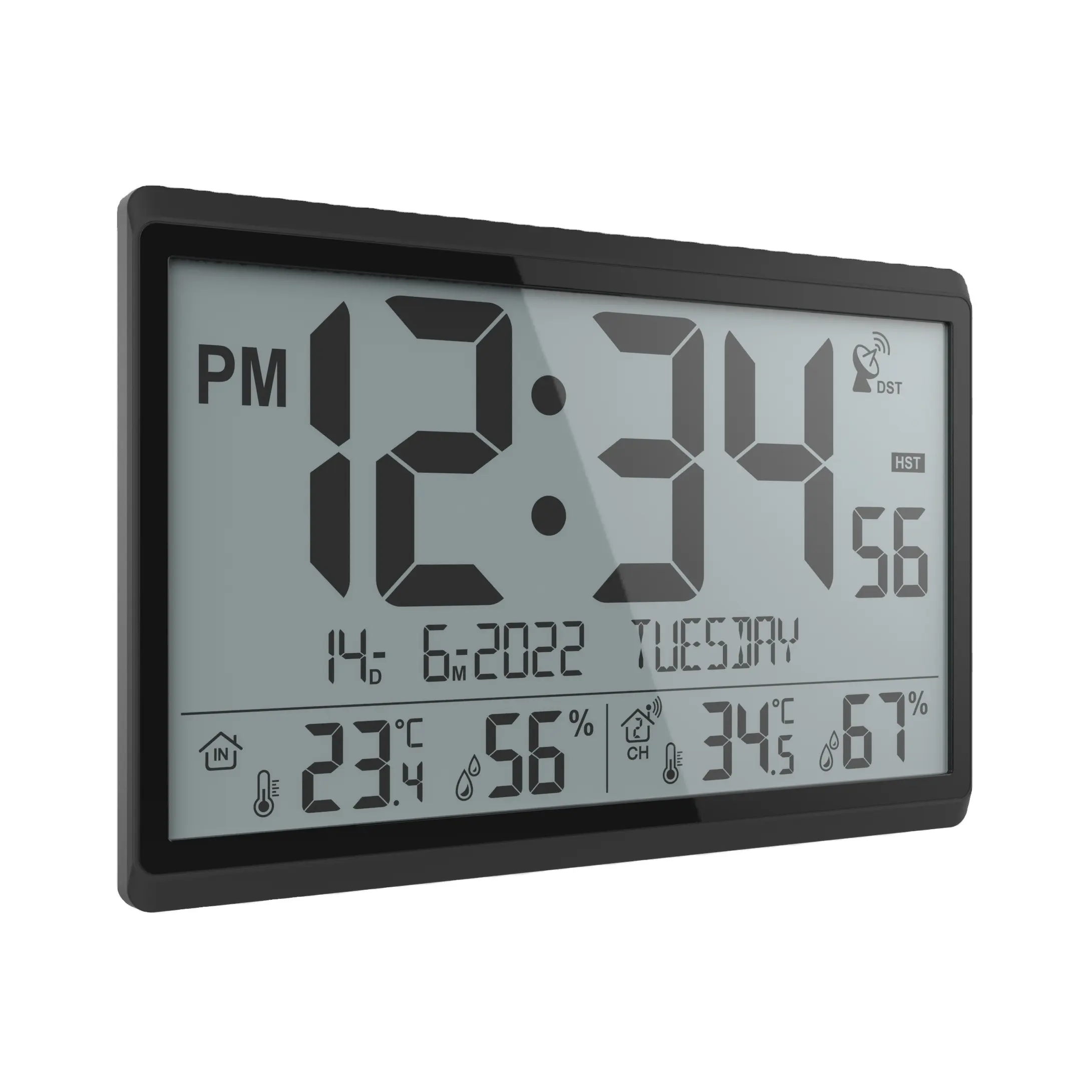야외 온도 센서가있는 YOUTON 슈퍼 점보 원자 벽시계 디지털 스마트 시계