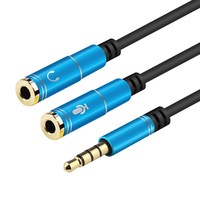 Câble auxiliaire jack 3,5 mm de haute qualité à prix abordable, un mâle vers deux femelles, pour microphone et écouteurs