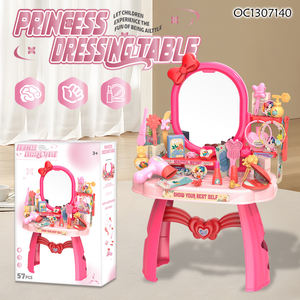 Ensemble <span class=keywords><strong>de</strong></span> beauté portable pour salon <span class=keywords><strong>de</strong></span> coiffure et maquillage, jeu <span class=keywords><strong>d</strong></span>'imitation, cadeau <span class=keywords><strong>de</strong></span> Noël et <span class=keywords><strong>d</strong></span>'anniversaire pour filles, coiffeuse avec accessoires - Product Image 2