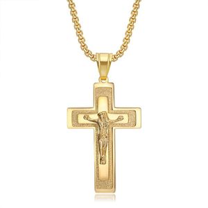 Stainless Steel <b>Cross</b> Pendant Necklace Unisex Gift Jewelry Geometric Design XG100 - Product Image 5