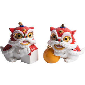 Tasse en céramique et émail émaillé durable, style ange chinois, pour la danse, la décoration de bureau et de véranda, mascotte de bureau, cadeau - Product Image 1