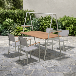 Ensemble de salle à manger de jardin 4 places Lifestyle Garden avec construction en acier et mobilier d'extérieur élégant et confortable - Product Image 3