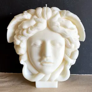 SZ861 Large Ancient Greek figure Women's Head Statue Silicone Candle Soap Mold DIY Chocolate Mousse Cake Silicone Baking Mold