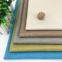 Prix usine en gros 100% Polyester imité lin canapé coussin tissé Faux lin tissu pour la maison Textile sacs solide occultant