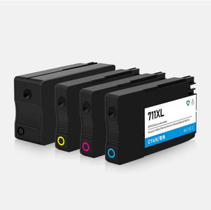 Cartouches d'encre couleur compatibles pour <span class=keywords><strong>HP</strong></span> 6600 7110 7610 6100 6600 6700, <span class=keywords><strong>711xl</strong></span> (BK 80ML CMY 29ML) pour des performances optimales - Product Image 1