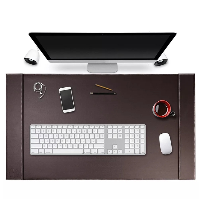 Large Size Premium Luxury Addition Leather Office Home Work Desk Mat Laptop Mouse Pad Desk Surface Protector