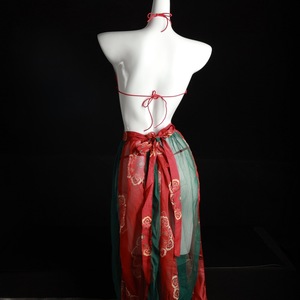 Conjunto de Pijama Hanfu Estilo Antiguo Lemon Story para Mujer, Traje de Danza del Vientre de Chifón con Diseño de Fénix Rojo, Ropa de Actuación para Adultos - Product Image 3