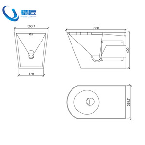 מודרני chuangxing שילוב שירותים כיור קערת כלא 304 נירוסטה עמוק נמשך שתן - Product Image 5
