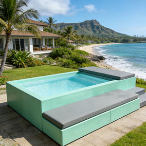 Piscina Elevada de Fibra de Vidrio con Calentador y Filtro – Ideal para Patios Familiares, Resorts y Hoteles - Product Image 1