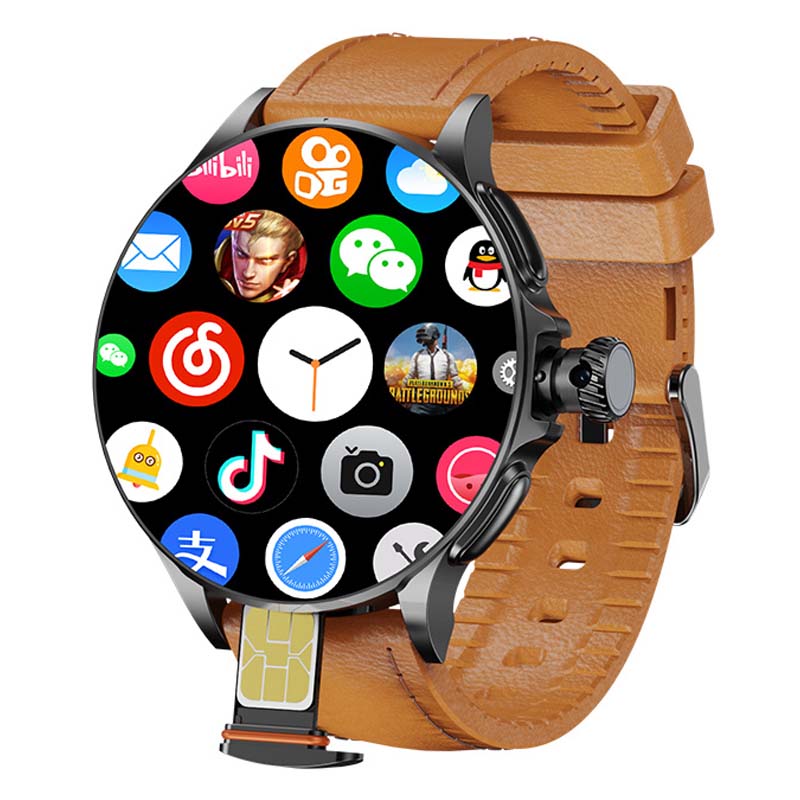 Cinturino in pelle nero-marrone