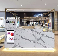 Kiosque alimentaire de dessert en pierre de quartz de style luxe vitrine de beignets en gros petit centre commercial conception de kiosque alimentaire à vendre