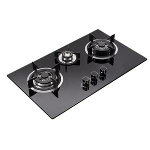 Table de cuisson à gaz intégrée 60 cm 3 brûleurs Panneau en verre trempé durable Table de cuisson à gaz en verre trempé - Product Image 4