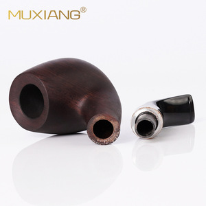 Muxiang Wooden Smoking Pipe Bent Type 9mm Filter Handmade Solid Wood Tobacco Pipe Personal Gift - Product Image 4