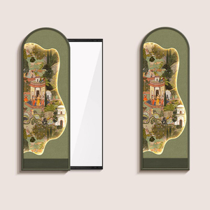 Kem Phong Cách Ẩn Mặc Quần Áo Gương Trang Trí Kết Cấu Hoa Đẩy-Kéo Wallart Lối Vào LED Gương Pha Lê Sứ Sơn - Product Image 6