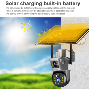 Caméra de Sécurité Solaire PTZ 4G à Double Objectif V380 4 Mpx pour Extérieur - Product Image 6