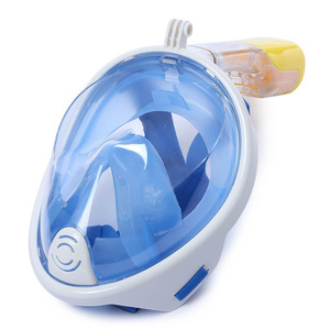 Masque intégral de plongée en apnée, verre trempé 4,0 mm, plastique universel, sports nautiques 6+ - Product Image 1
