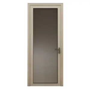 Top Quality Tempered Glass Bathroom Casement Doors Customized Color Aluminum Casement Glass Door