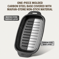 Plaque de cuisson antiadhésive en acier durable pour four, idéale pour grillades de poisson et de dinde, écologique et personnalisable