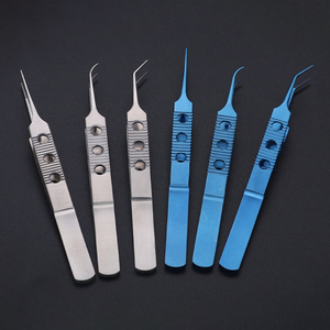 Pinces microscopiques Irescope, instruments cosmétiques ophtalmiques, à dents dentelées, pour greffe de cheveux, à pointe droite et à pointe courbée - Product Image 5
