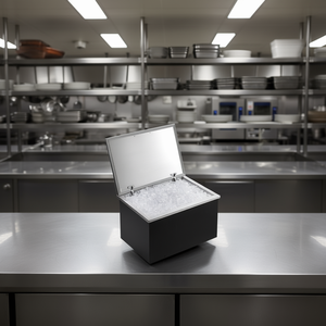 Glacière Commerciale en Acier Inoxydable 40 Qt (28L x 20W x 17H) avec Couvercle à Charnières, Autoportante - Product Image 2