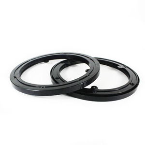 Colore nero <span class=keywords><strong>lazy</strong></span> <span class=keywords><strong>susan</strong></span> cuscinetto muta tavolo da pranzo giradischi in plastica espositore base rotante rivoluzione base girevole - Product Image 3